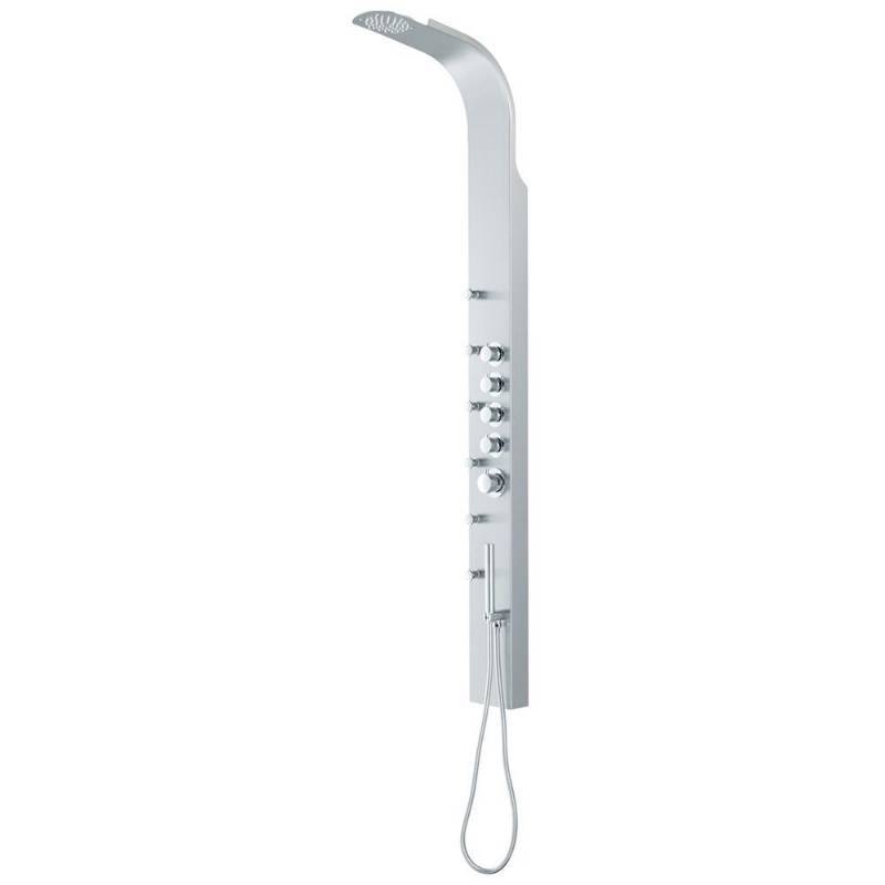 lot 90 image: Vigo 6-Jet Shower Panel System in Stainless Steel (Valve Included)