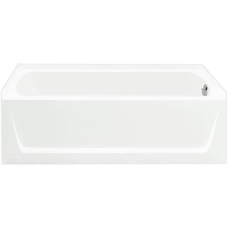 lot 96 image: Sterling Medley 60-in White with Right-Hand Drain, Model 71171820-0. - CRACKED