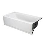 lot 99 image: Bootz Industries Mauicast 60 in. Right Drain Rectangular Alcove Soaking Bathtub in White