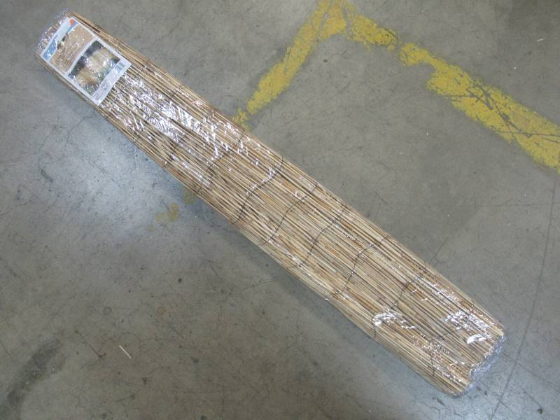 lot 94 image: Hampton Bay 4 x 8 Natural Peeled Reed Fencing, Model 587534 - Over 20 Panels