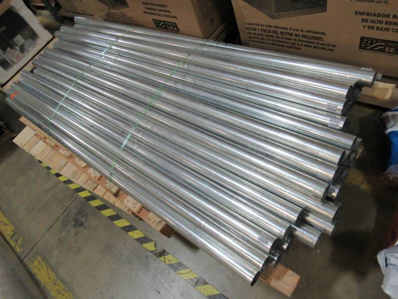 lot 110 image: Midwest Air Technologies Chain Link Terminal Post, 2-38 In. x 7-Ft. (34 posts)
