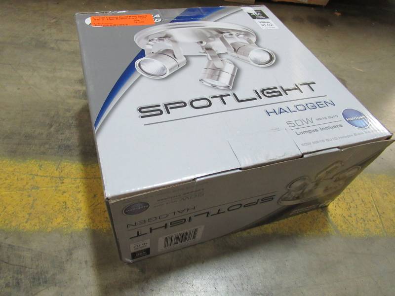 lot 140 image: Lithonia Lighting Round Mesh Back 9.5 in. 3-Light Brushed Nickel Track Lighting Kit LTKMSBK MR16GU10 3R INC BN M4