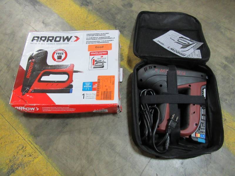 lot 154 image: Arrow Fastener 6 in. Electric Stapler and Brad Nailer T50AC-R