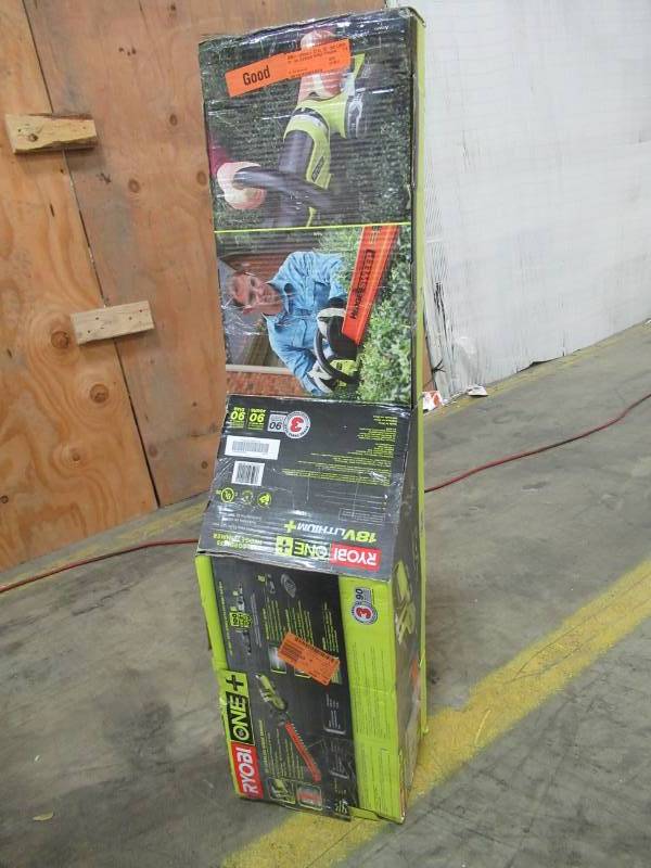 lot 164 image: Ryobi ONE Lithium 22 in. 18-Volt Lithium-Ion Cordless Hedge Trimmer - 1.5 Ah, Model P2606