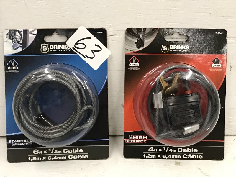 (1) 14 x 6ft Cable With Lock & (1...