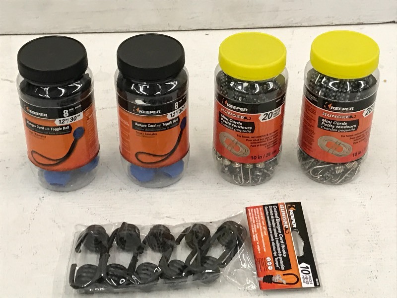 (4) Packs Of Assorted Bungee Straps...