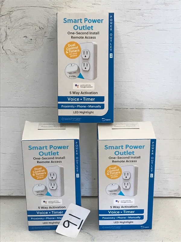 (3) 5-Way Activation Smart Power Ou...