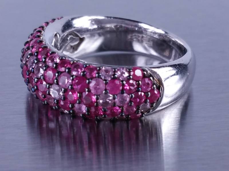 lot 64 image: Effy Signed Designer Pink Sapphire Ring