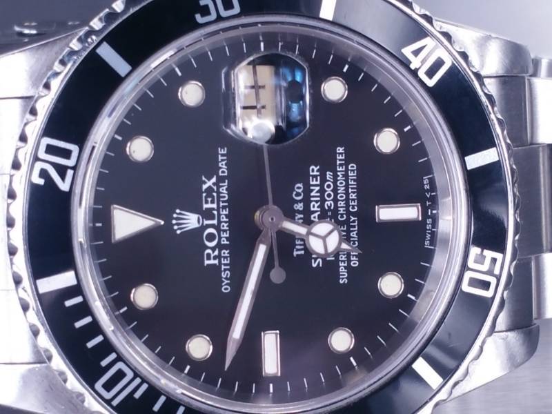 lot 0 image: Mens Tiffany & Co Rolex Submariner 16800 40mm Timepiece VIDEO