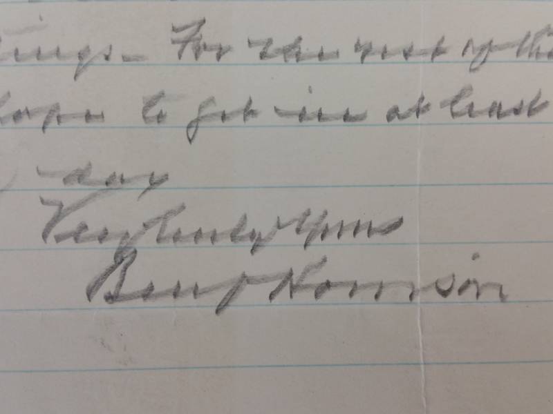 lot 10A image: Benjamin Harrison Hand-Written and Hand-Signed Complete Letter