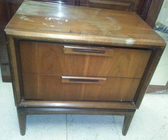 lot 2 image: Nightstand, side table.