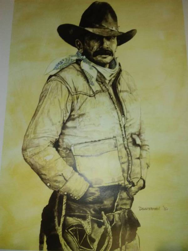 lot 63 image: The cowboy by Deusterman 1980.
