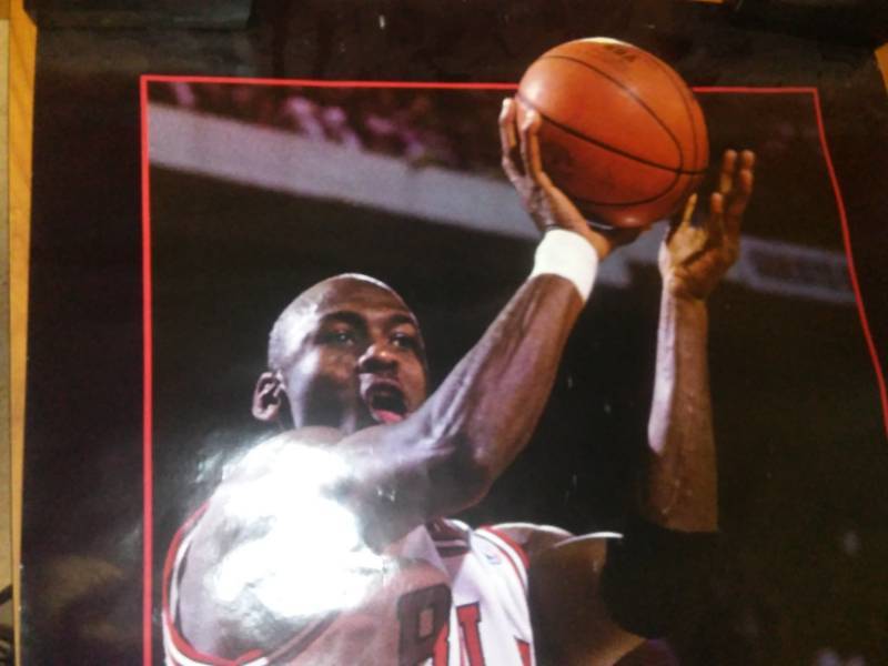 lot 61 image: Michael Jordan door poster.