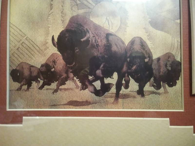 lot 121 image: Bev Doolittle  Running of the Bison.