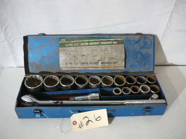 21 piece 34 Drive Socket Set