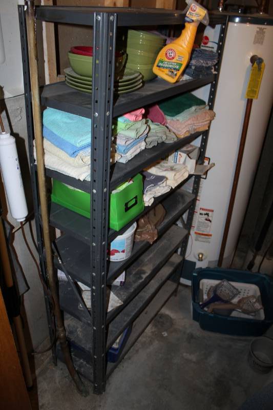 lot 254 image: Metal Shelving Rack w 8-Shelves
