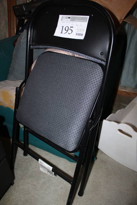 lot 195 image: Metal Folding Chair, Cosco 1-Step Stool