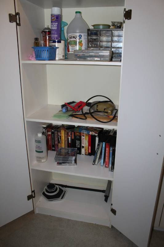 lot 198 image: Classic VHS Movies, Corded Drill, Arrow Staples, Sewing Supplies