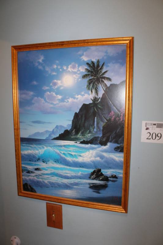 lot 209 image: Coastline Signed Framed Wall Art