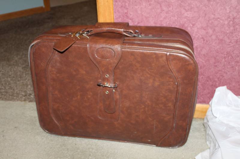 lot 188 image: Leather Suitcase
