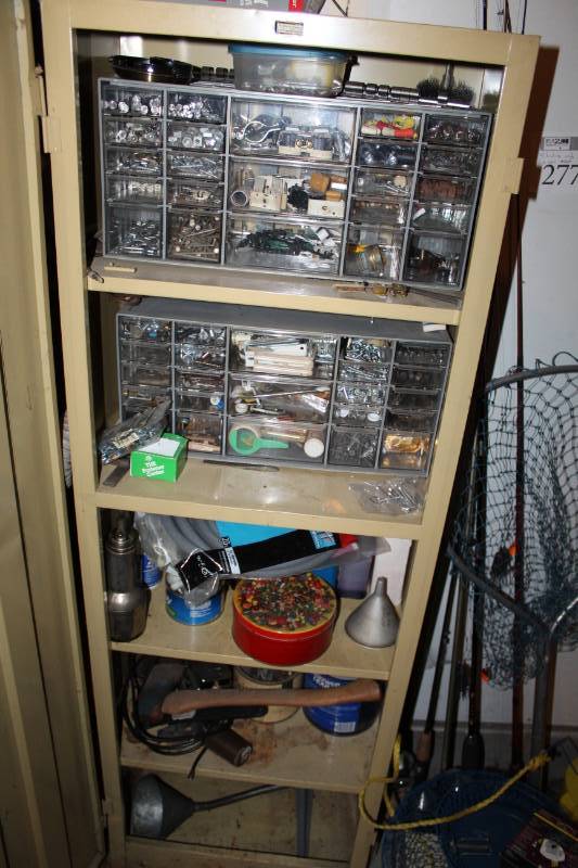 lot 279 image: Hardware, Parts Organizers, Automotive Fluids, Oiler Can, And More