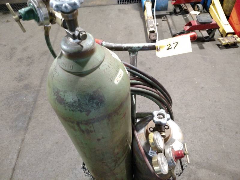 lot 27 image: Smith OxyAcetylene Torch with Cart...