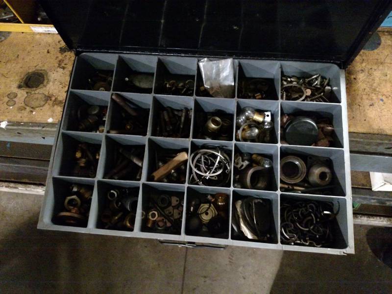 lot 181 image: 4 Drawer Parts Cabinet with Hardwar...