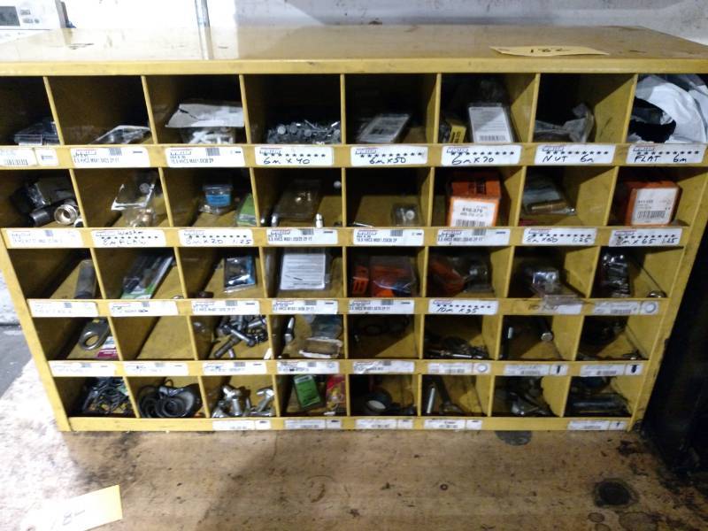lot 182 image: Kar 40 Hole Parts Bin with Hardware...