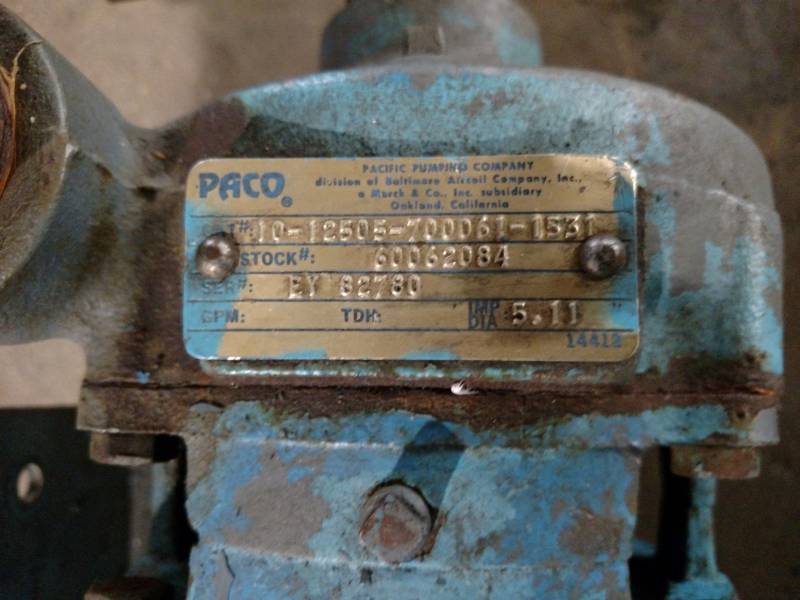 lot 204 image: Paco Water Pump, 2 hp, 1 Phase...