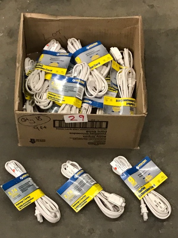 lot 29 image: (18) 9ft Extension Cords