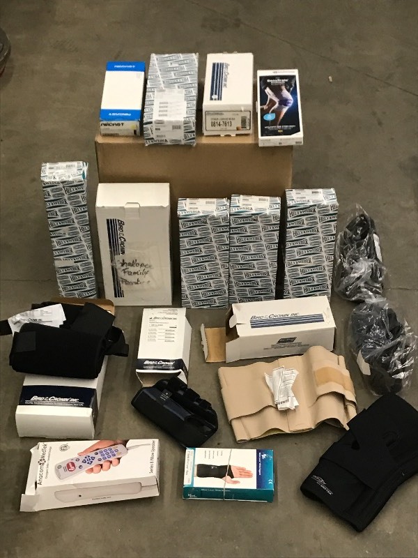 lot 36 image: Box Of Medical Wrist-Knee-Ankle Braces