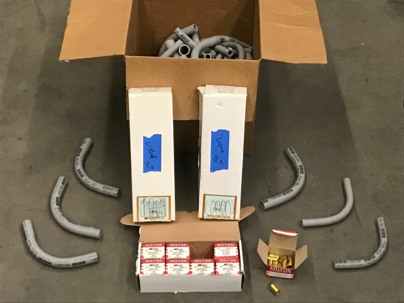 lot 39 image: Box Of Schedule-40 Conduit & Brass Ferrules
