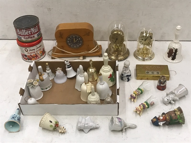 lot 27 image: (2) Flats Of Assorted Mantel Clock...