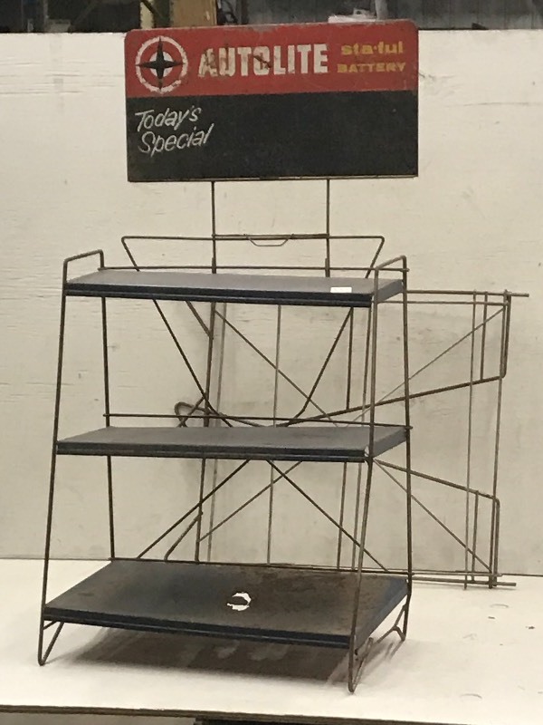 lot 55 image: Vintage 3-Level Oil Display Stand, ...