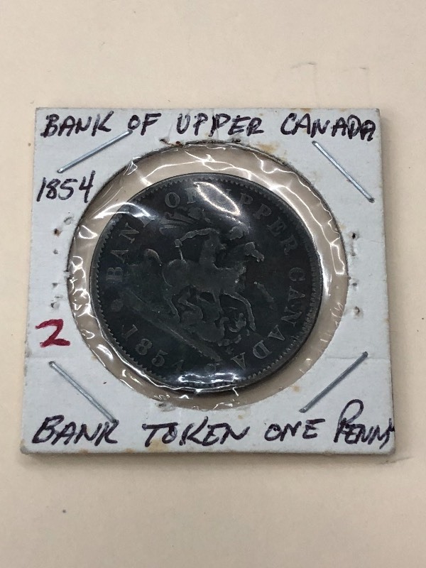1854 Bank Of Upper Canada One Penny...