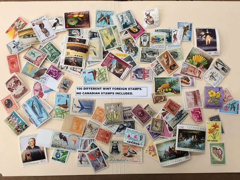 (100) Different Mint Foreign Stamps...