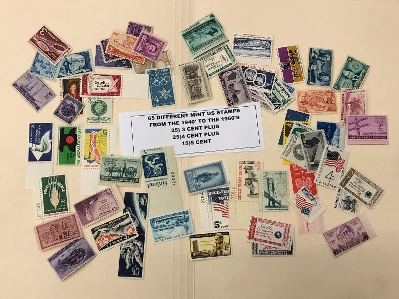 (65) Different Mint US Stamps, Incl...
