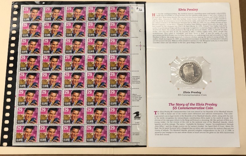 Sheet Of (40) 29-Cent Elvis Stamps ...