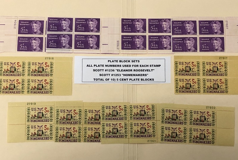 Plate Block Sets---All Plate Number...