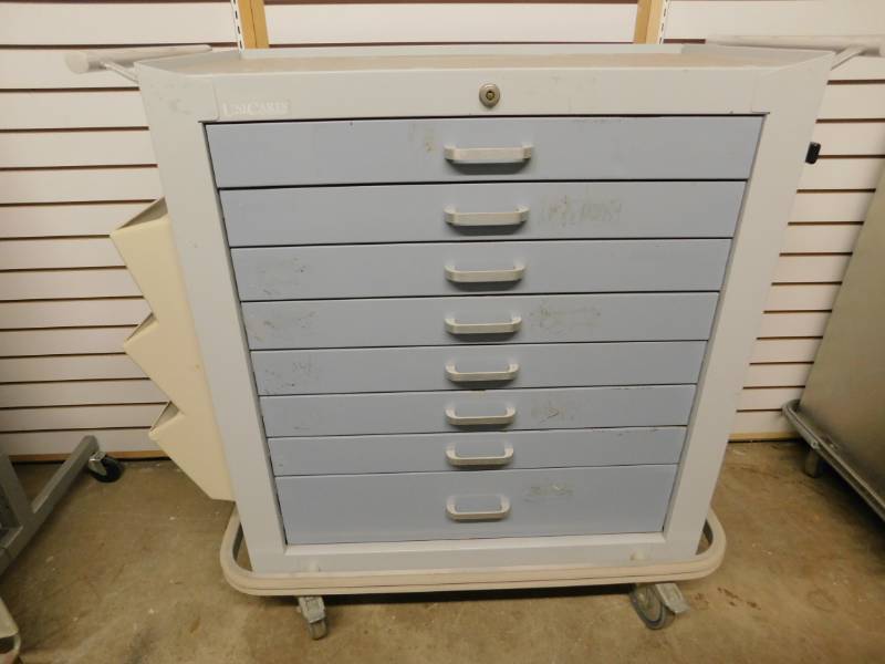 UniCarts By Waterloo--Eight Drawer Medical Cart On Casters