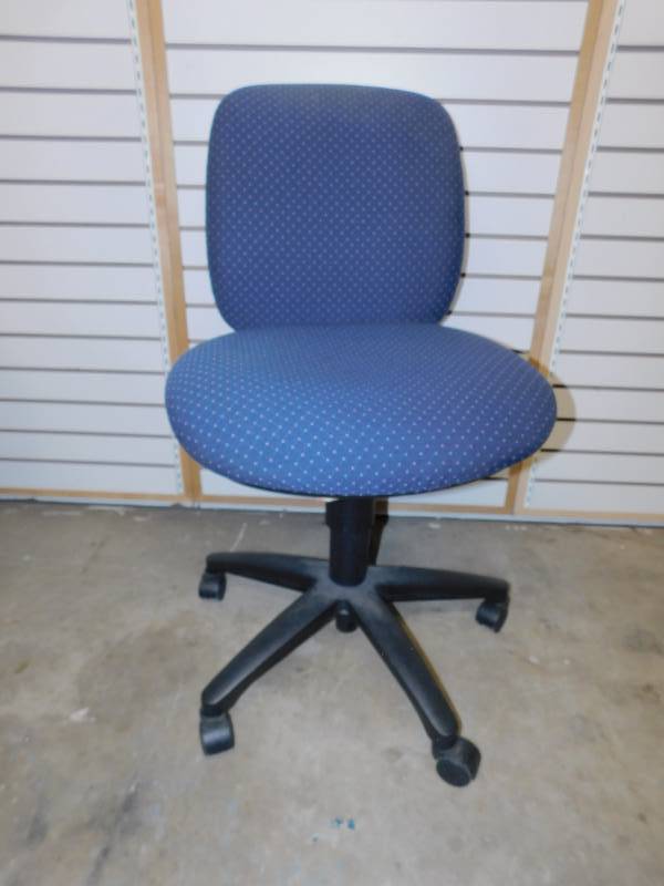 Royal Blue Dotted Upholstered Desk Chair
