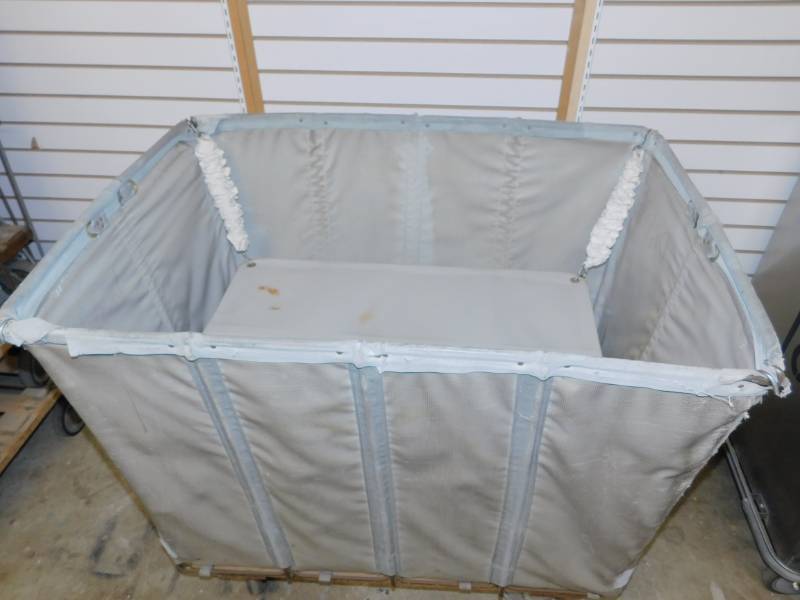 Canvas Laundry Cart  Bin On Wheels