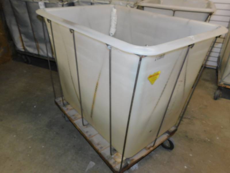 Hard Plastic Laundry Cart Bin On Wheels