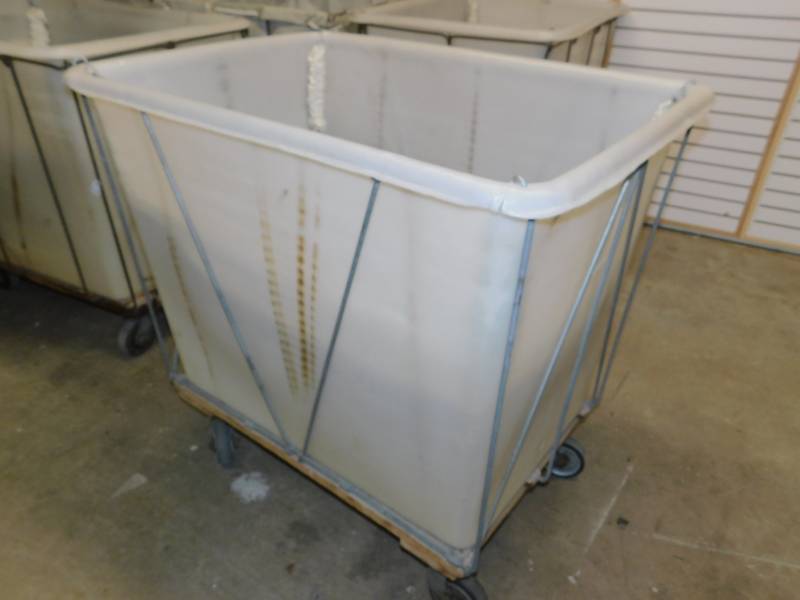 Hard Plastic Laundry Cart Bin On Wheels