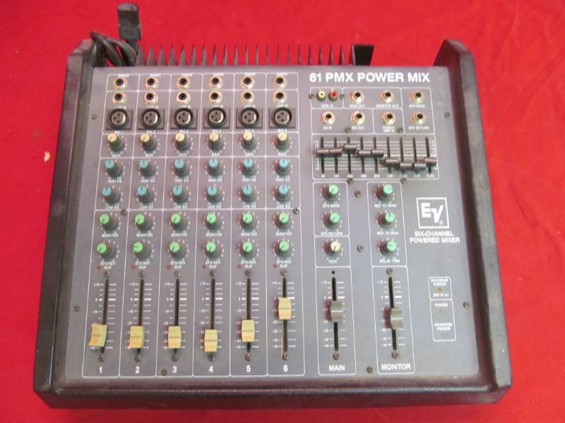 lot 10 image: EV Six Channel powered mixer (61 PMX power mix)