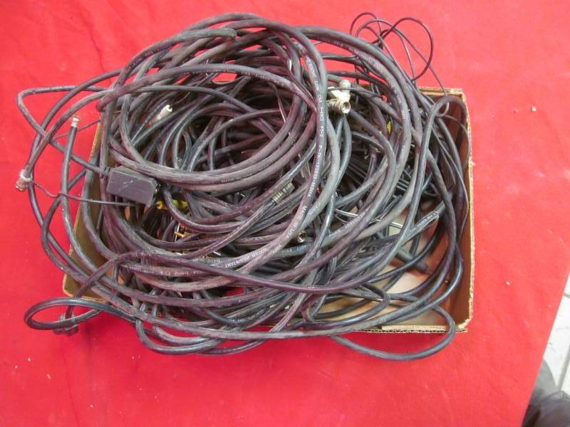 lot 38 image: Variety of coaxial cords in a black case