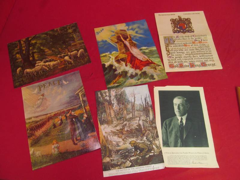 lot 58 image: Group of vintage pictures (1916 copyright, Rock of Ages, A Shady Nook)