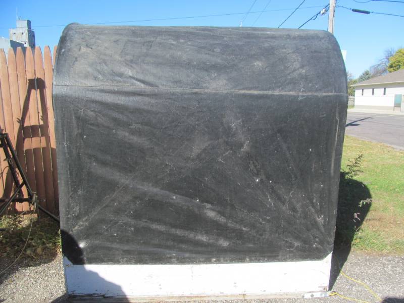 lot 81 image: portable fish house with four holes, 2 doors (48x72)