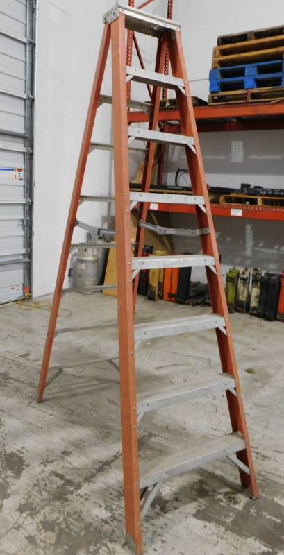 lot 12 image: Fiber Glass 8 Ladder
