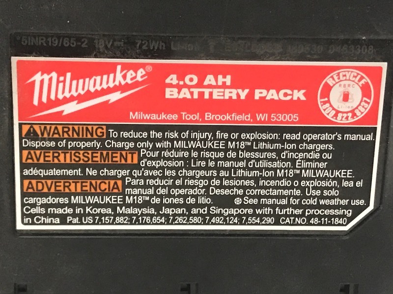 Milwaukee M18 REDLITHIUM XC 4.0 Ext...